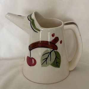 Vintage California Cleminsons Cherry Tree Watering Can Creamer